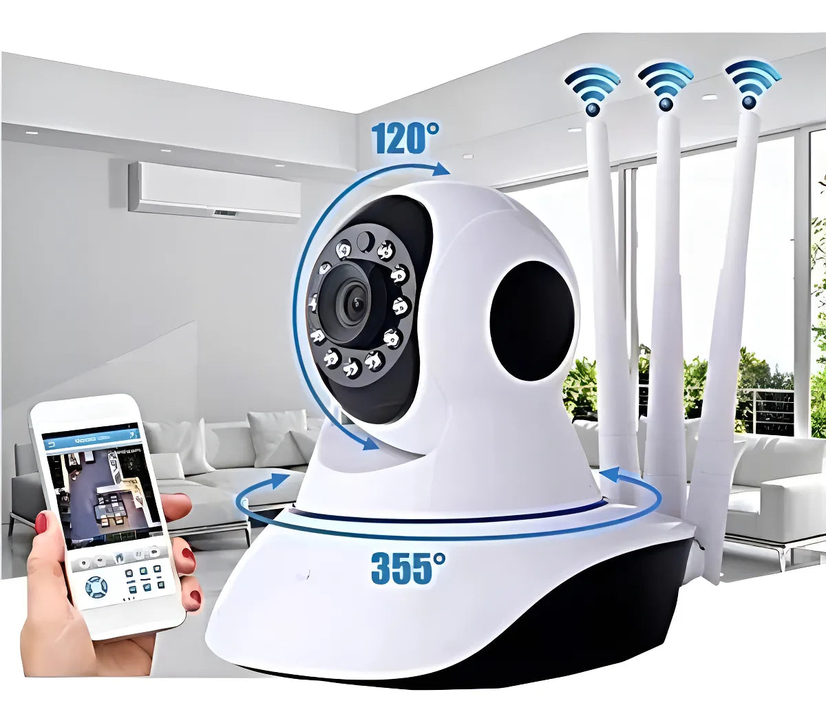 CAMARA IP ROBOTICA 3 ANTENAS